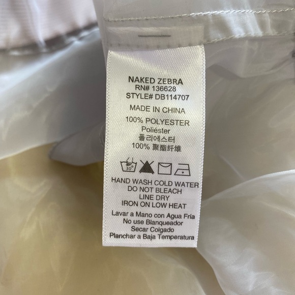 Naked Zebra Cropped Sheer Puff Sleeves Jacket NEW NWT Pale Lavender - Picture 4 of 8